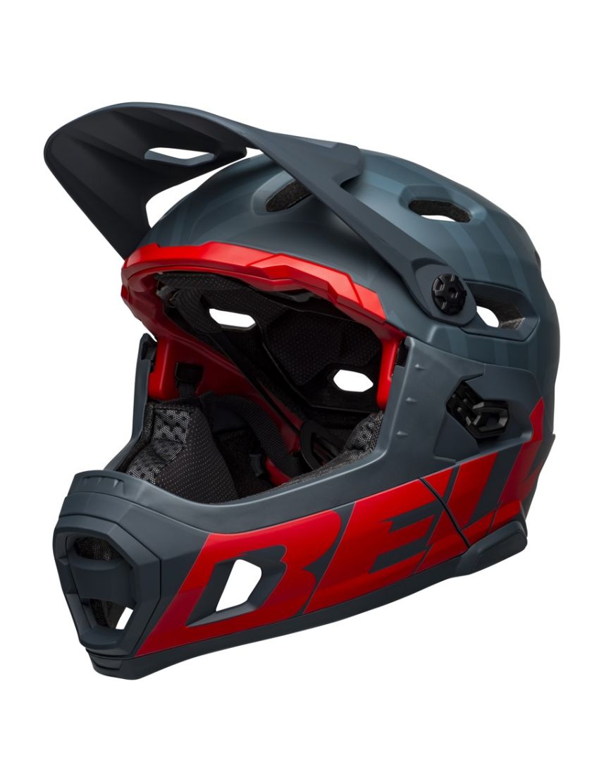 Kask full face BELL SUPER DH SPHERICAL prime matte blue crimson
